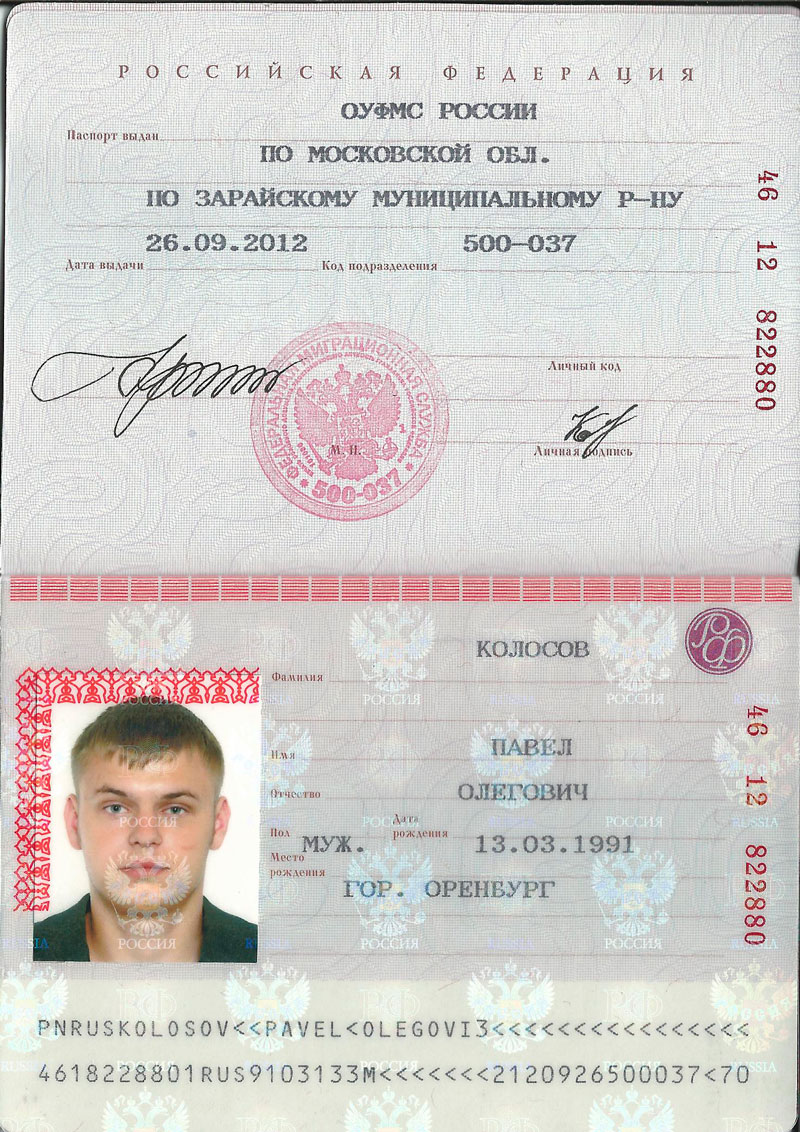 образец паспорта 2015